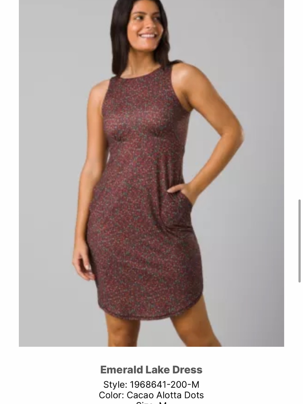 Prana Emerald Lake Dress Size Medium